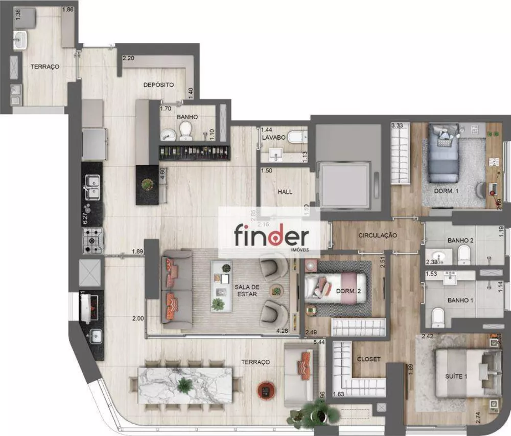 Apartamento, 3 quartos, 196 m² - Foto 41