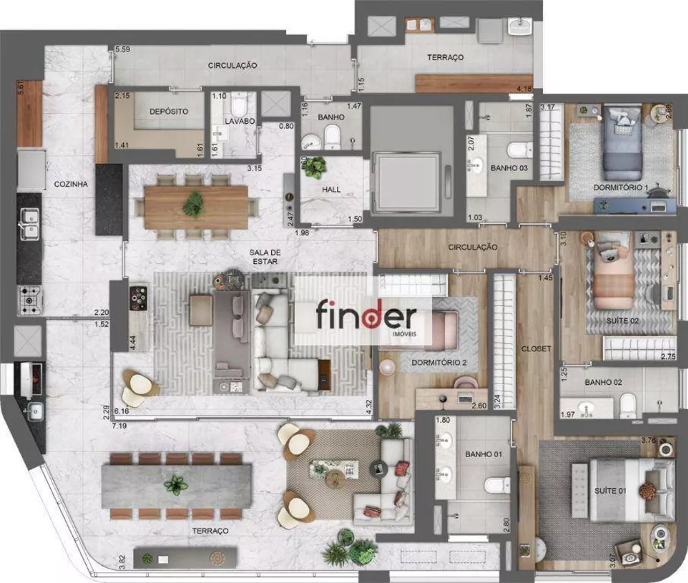 Apartamento, 3 quartos, 196 m² - Foto 21