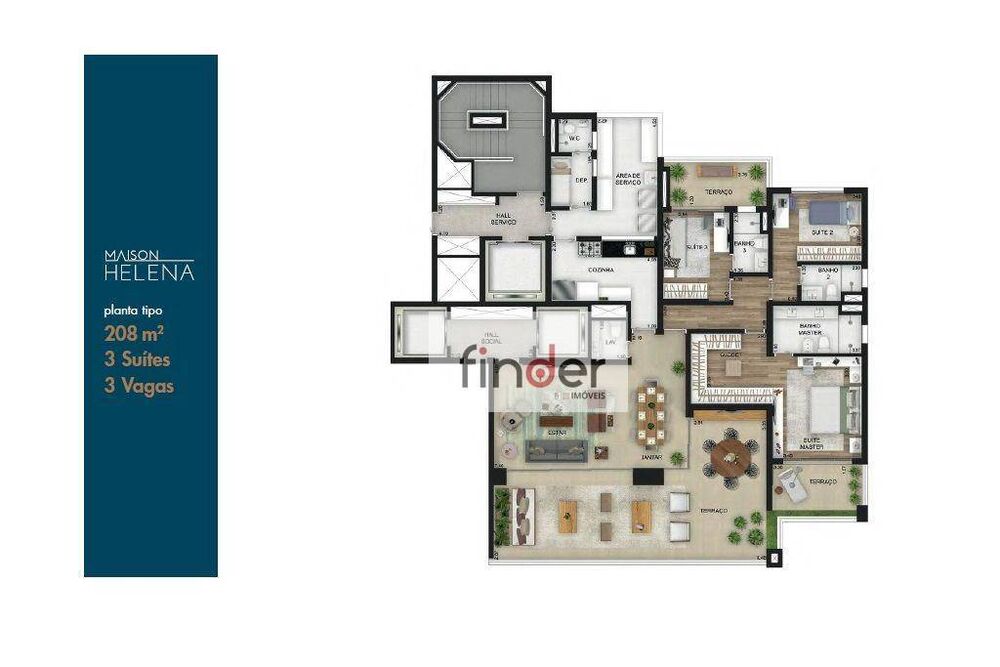 Apartamento, 3 quartos, 208 m² - Foto 13