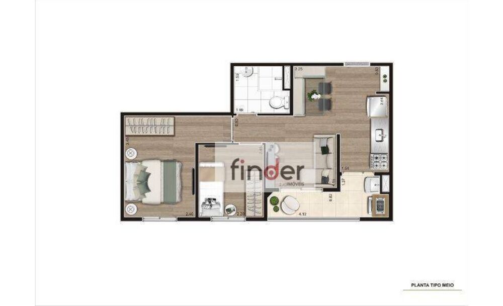 Apartamento, 2 quartos, 41 m² - Foto 3