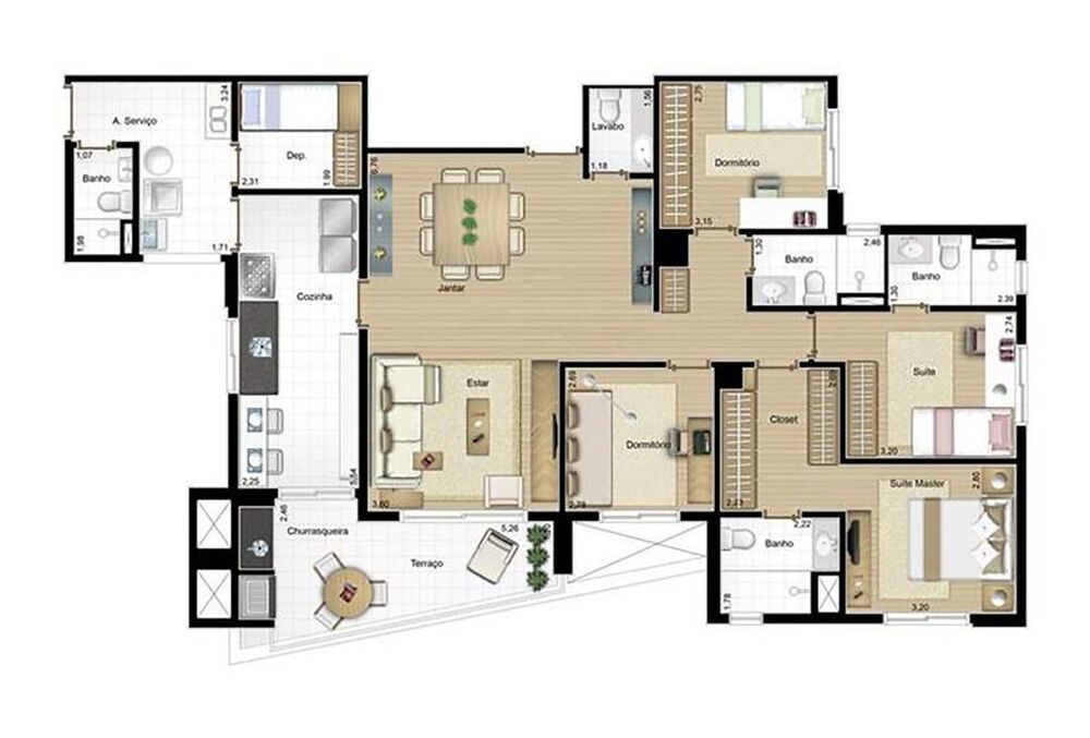 Apartamento à venda com 4 quartos, 170m² - Foto 8
