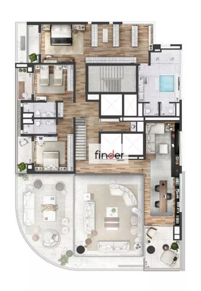 Apartamento, 3 quartos, 322 m² - Foto 2