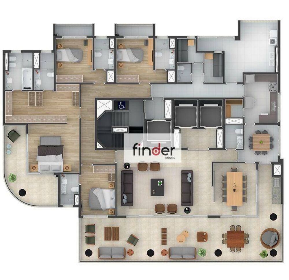 Apartamento, 4 quartos, 374 m² - Foto 2