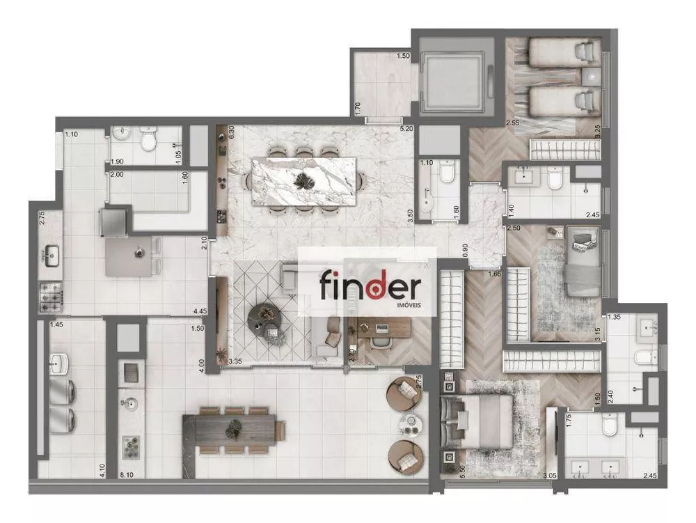 Apartamento, 3 quartos, 158 m² - Foto 25
