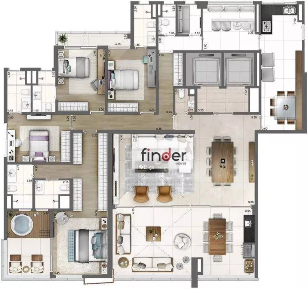 Apartamento, 4 quartos, 278 m² - Foto 20