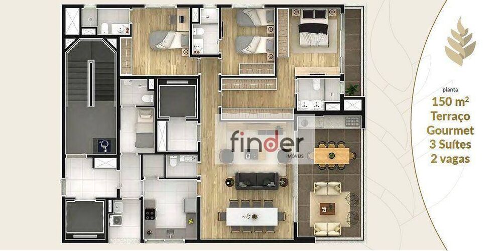 Apartamento, 3 quartos, 125 m² - Foto 4