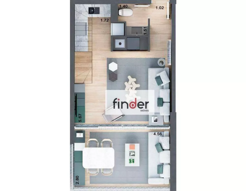 Apartamento, 1 quarto, 90 m² - Foto 4