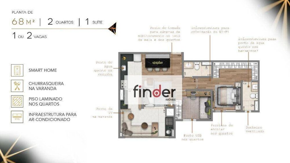 Apartamento, 2 quartos, 68 m² - Foto 14
