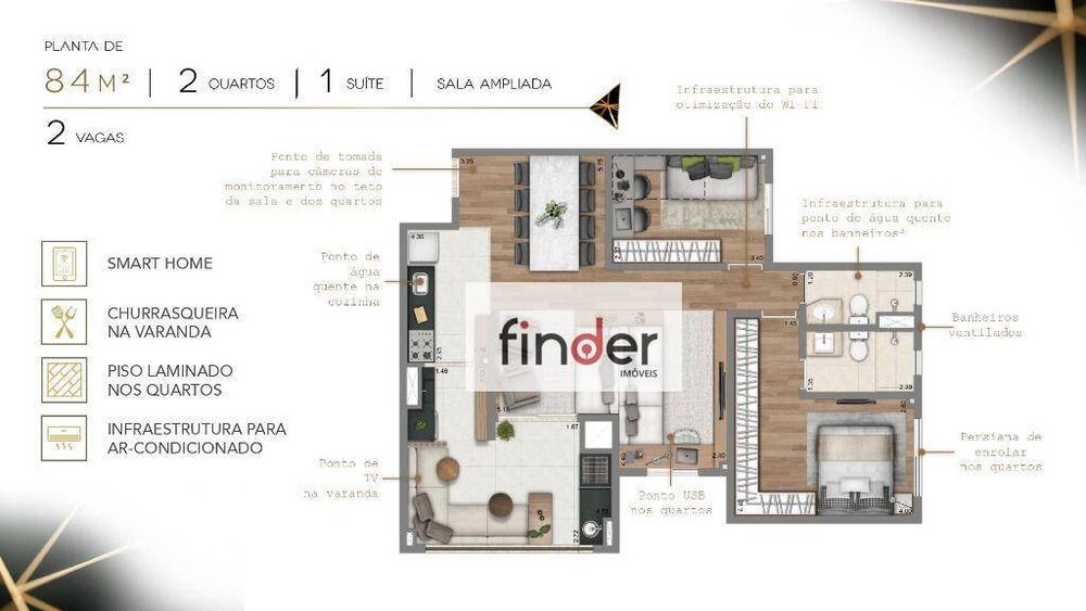 Apartamento, 2 quartos, 68 m² - Foto 9