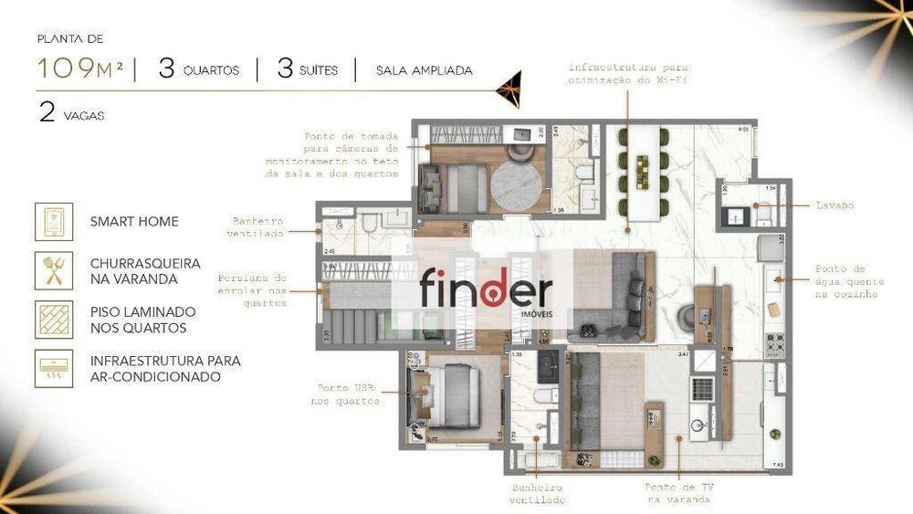 Apartamento, 2 quartos, 68 m² - Foto 5