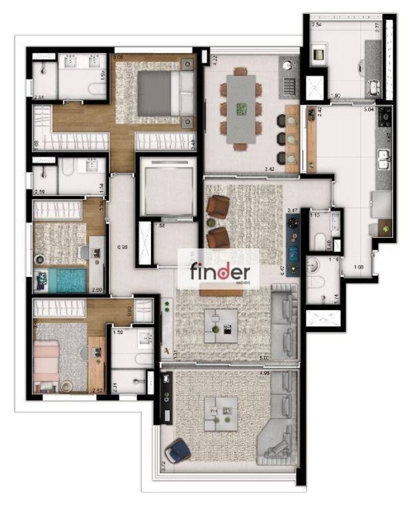 Apartamento, 3 quartos, 163 m² - Foto 3
