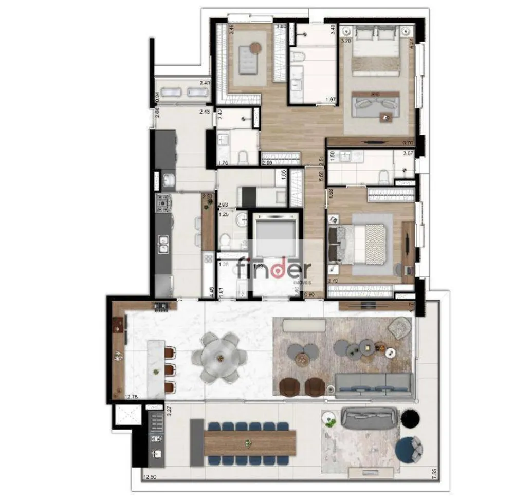 Apartamento, 2 quartos, 186 m² - Foto 4