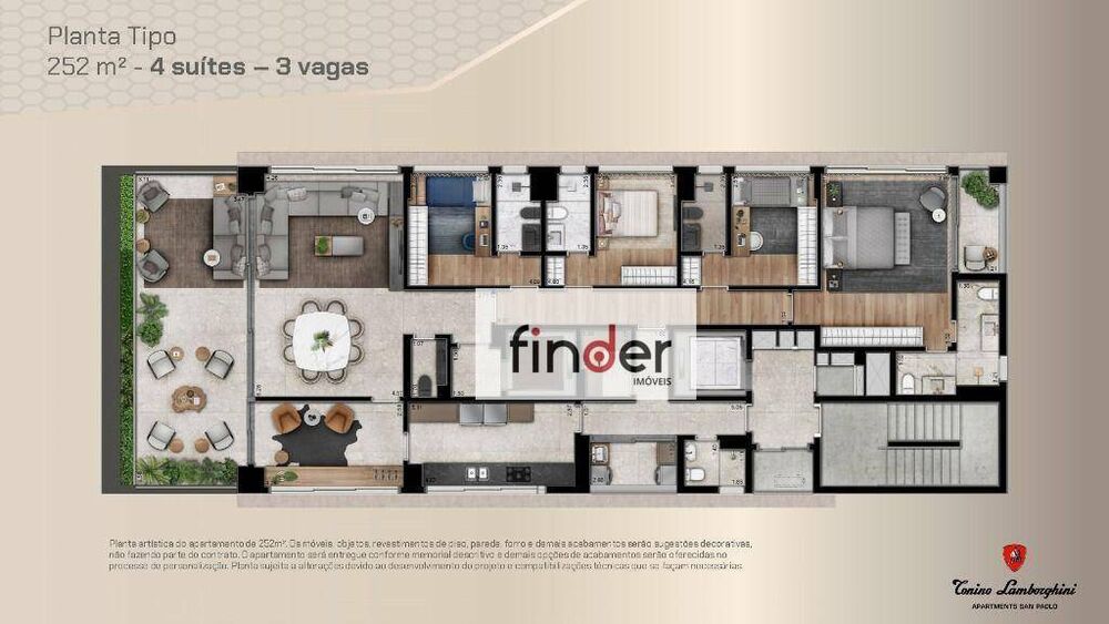 Apartamento, 4 quartos, 252 m² - Foto 1