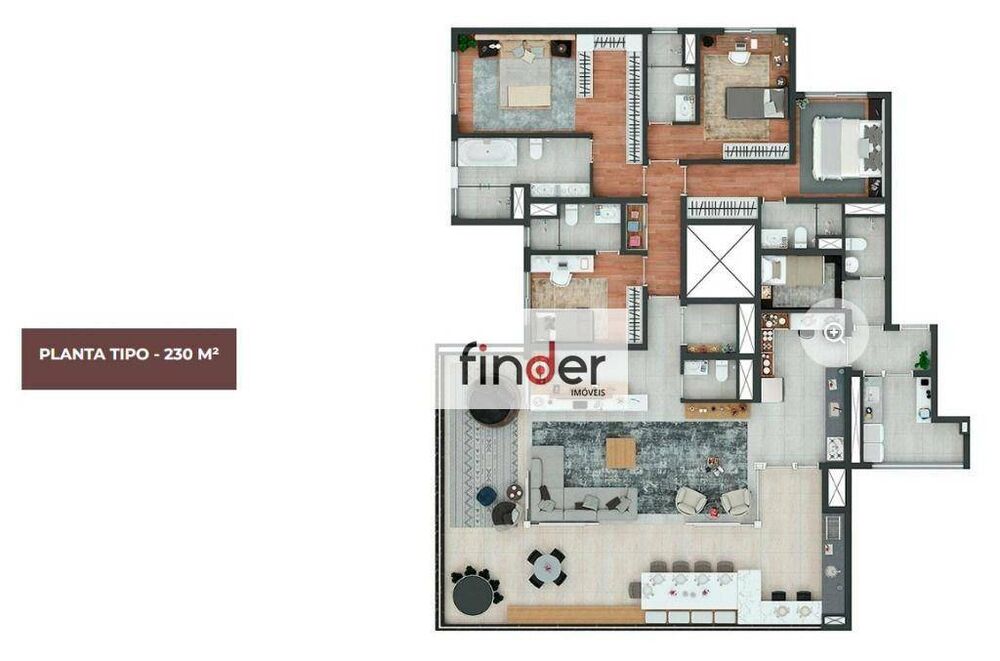 Apartamento, 4 quartos, 230 m² - Foto 2