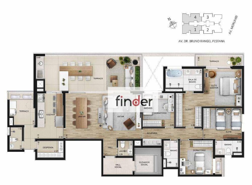 Cobertura, 4 quartos, 343 m² - Foto 2