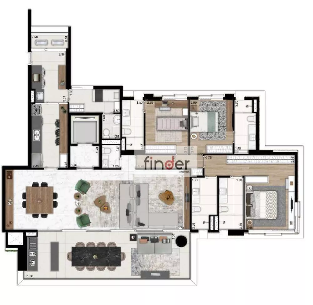 Apartamento, 3 quartos, 187 m² - Foto 13