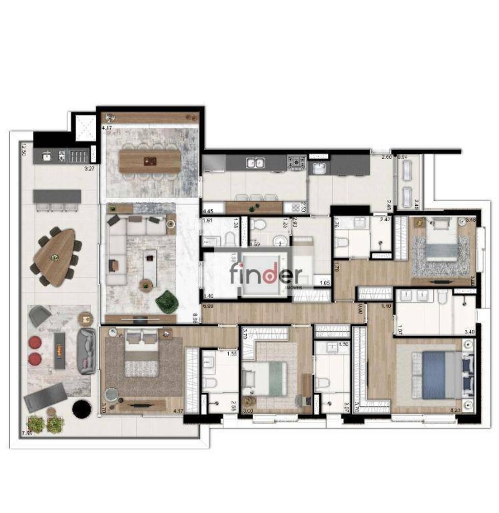 Apartamento, 3 quartos, 187 m² - Foto 51