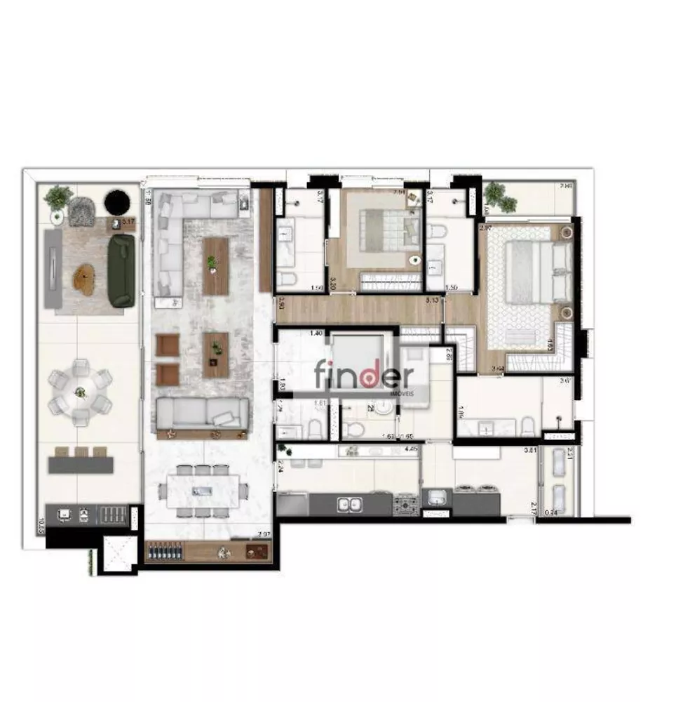 Apartamento, 3 quartos, 187 m² - Foto 11