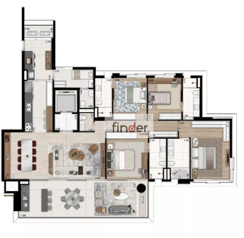 Apartamento, 3 quartos, 187 m² - Foto 30