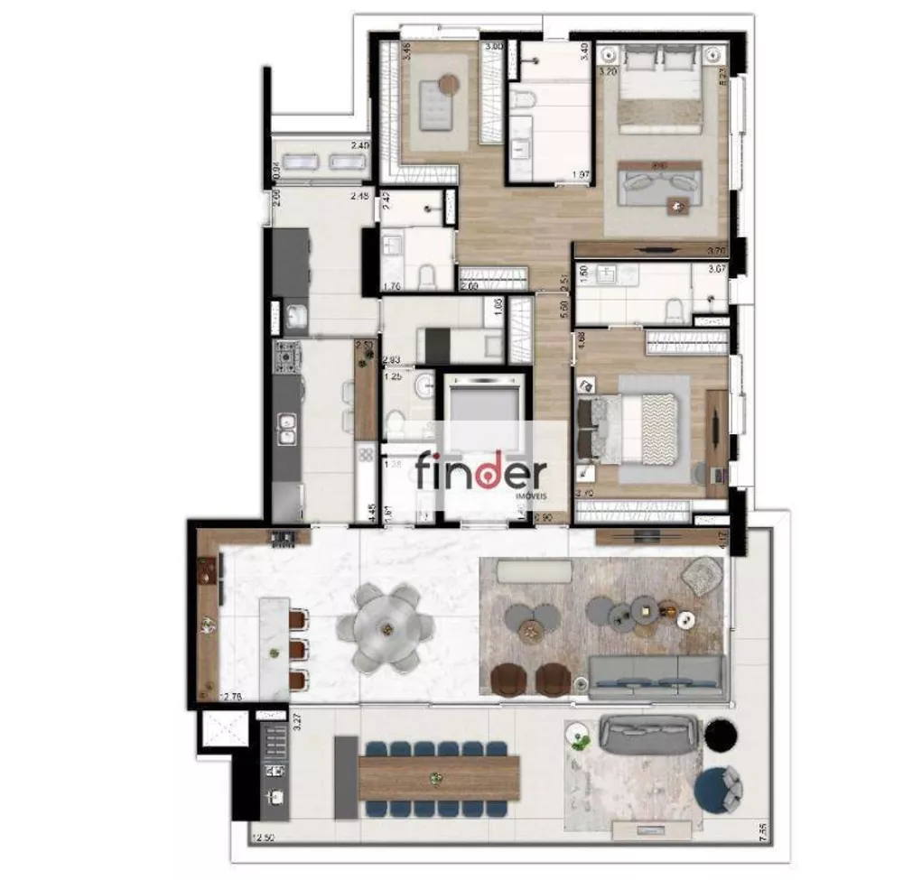 Apartamento, 3 quartos, 187 m² - Foto 39