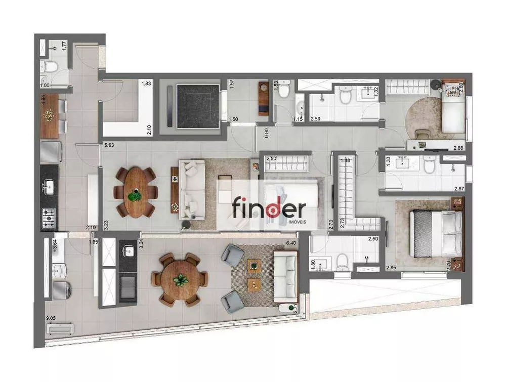 Apartamento à venda com 3 quartos, 131m² - Foto 37