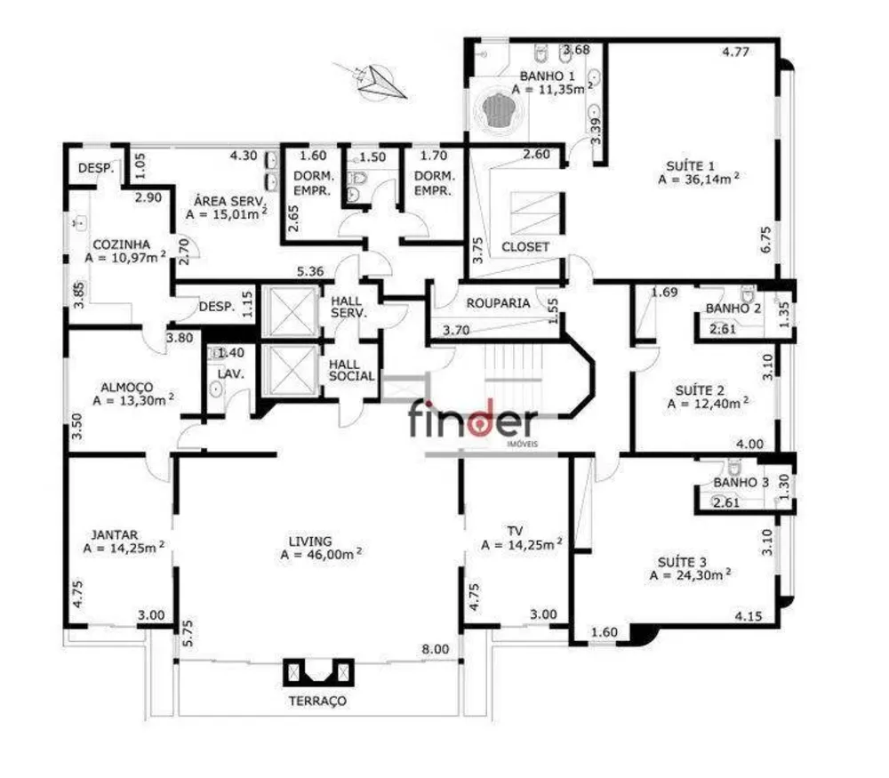 Apartamento, 3 quartos, 335 m² - Foto 10