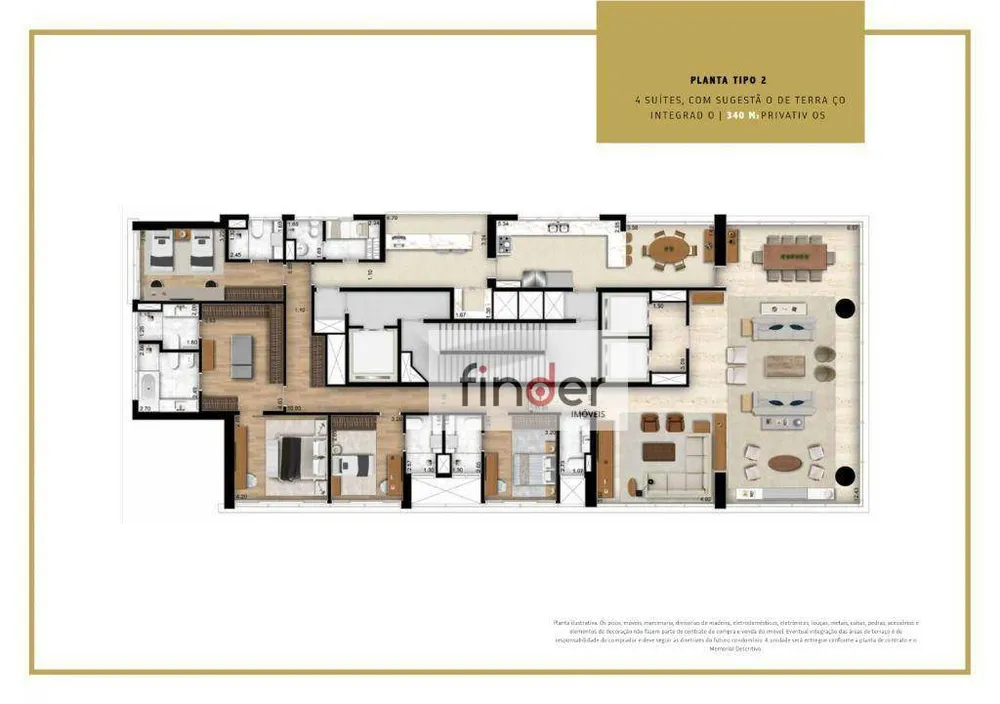 Apartamento, 4 quartos, 340 m² - Foto 3