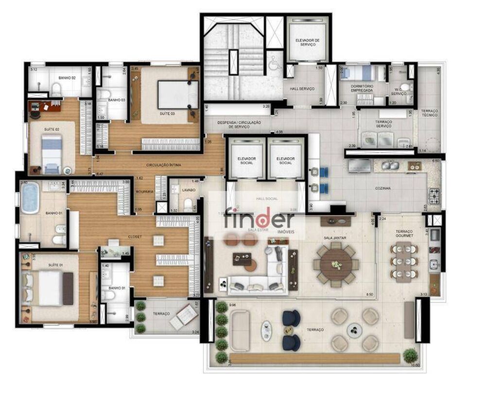 Apartamento, 3 quartos, 287 m² - Foto 8