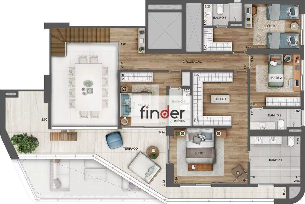 Cobertura, 3 quartos, 213 m² - Foto 56