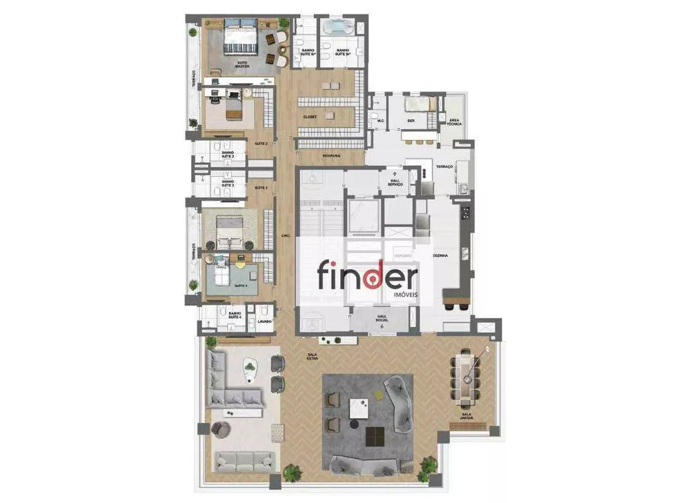 Apartamento, 4 quartos, 375 m² - Foto 4