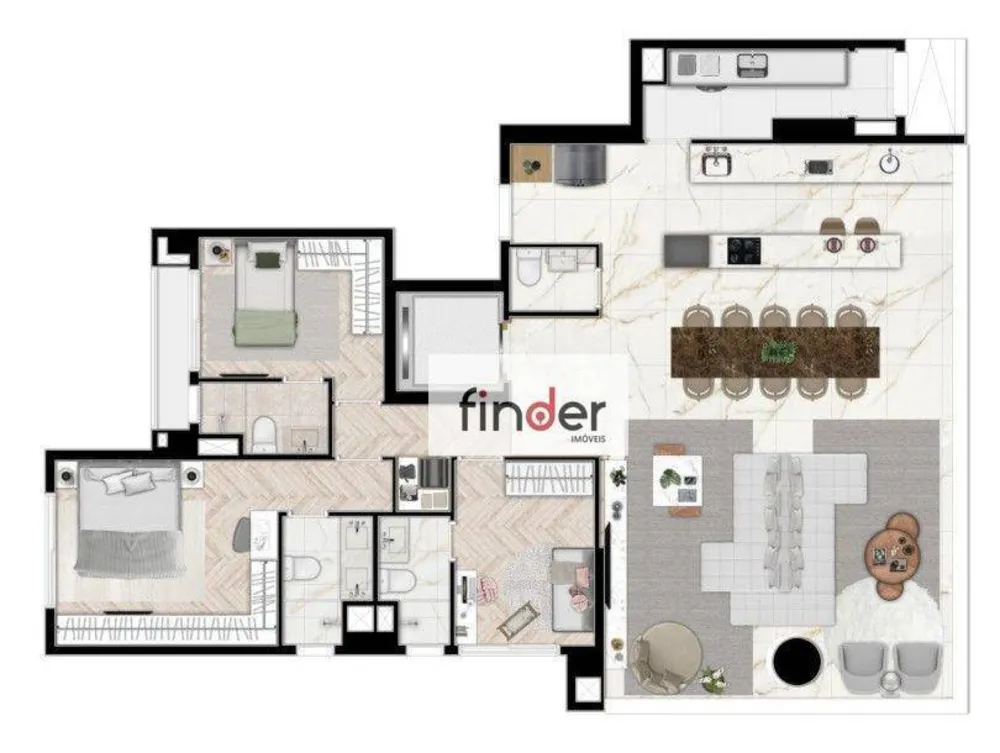 Apartamento, 3 quartos, 144 m² - Foto 3