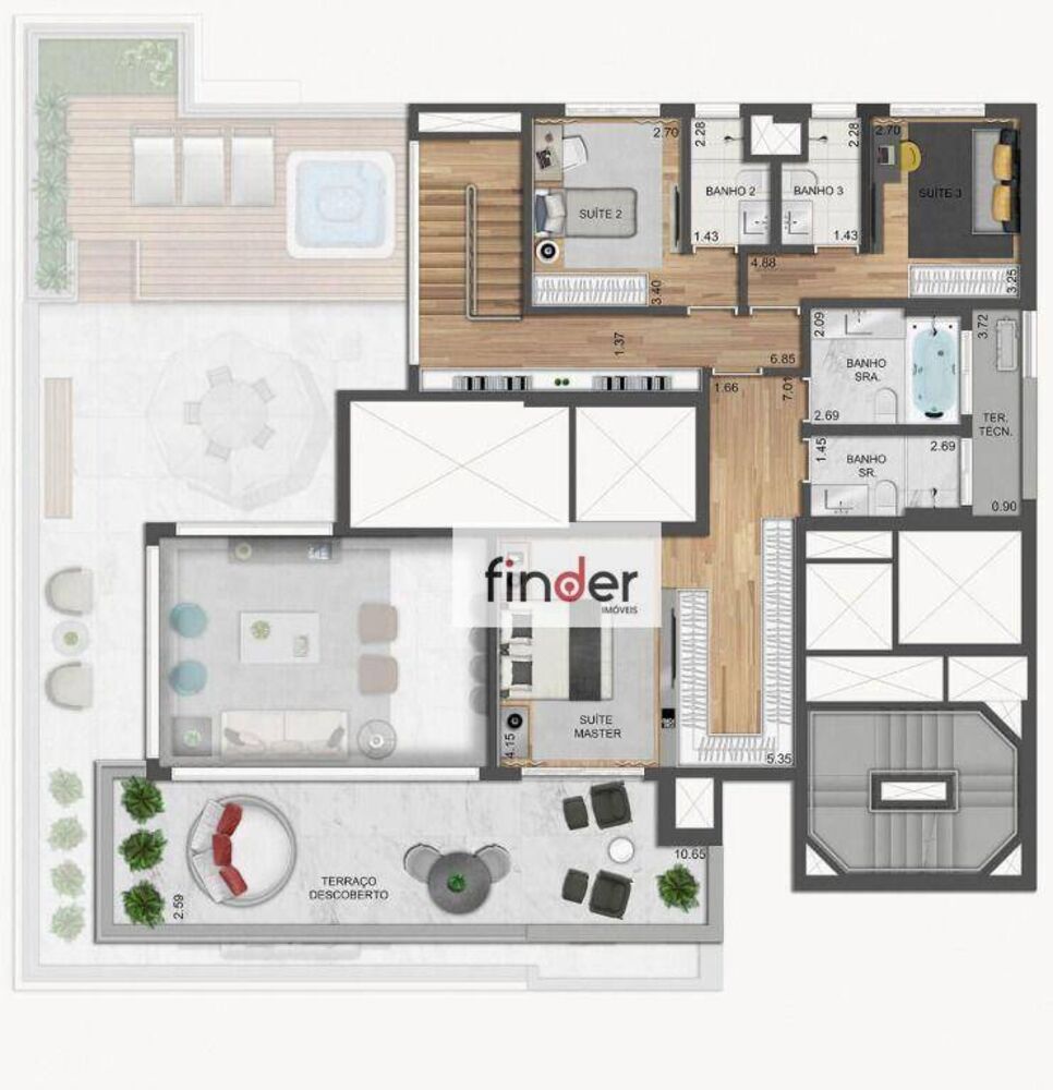 Cobertura à venda com 4 quartos, 388m² - Foto 7