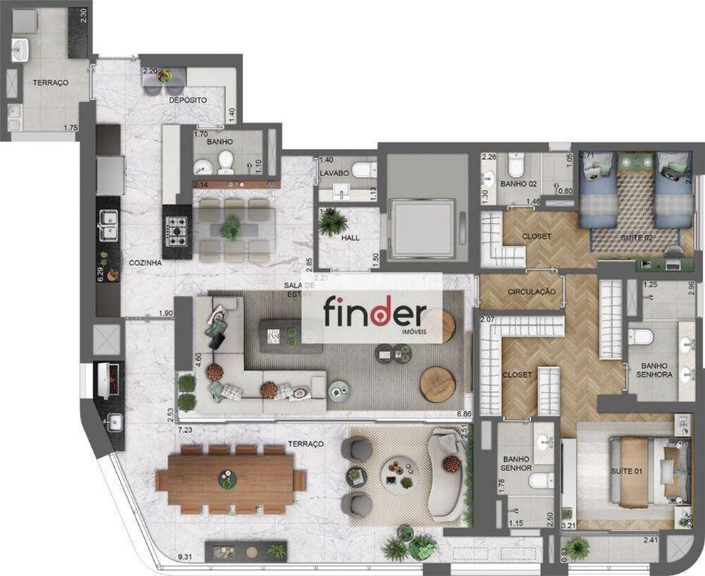 Apartamento, 3 quartos, 196 m² - Foto 15