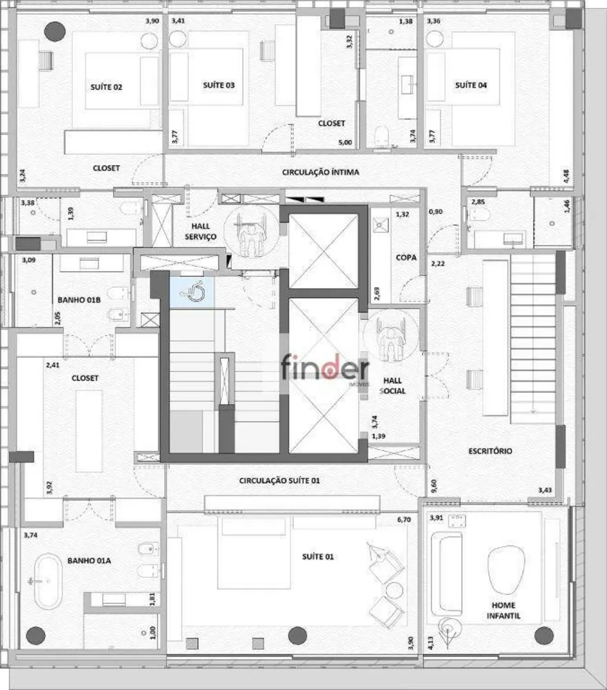 Apartamento, 4 quartos, 356 m² - Foto 1