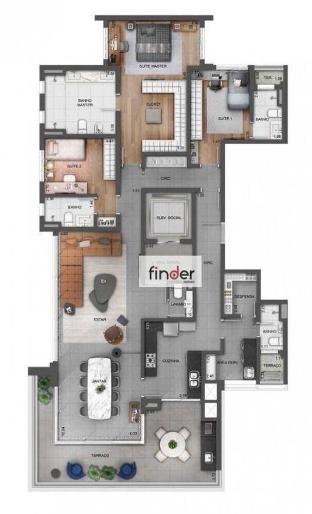 Apartamento, 3 quartos, 315 m² - Foto 3