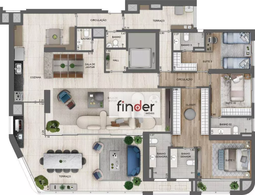 Apartamento, 3 quartos, 196 m² - Foto 49