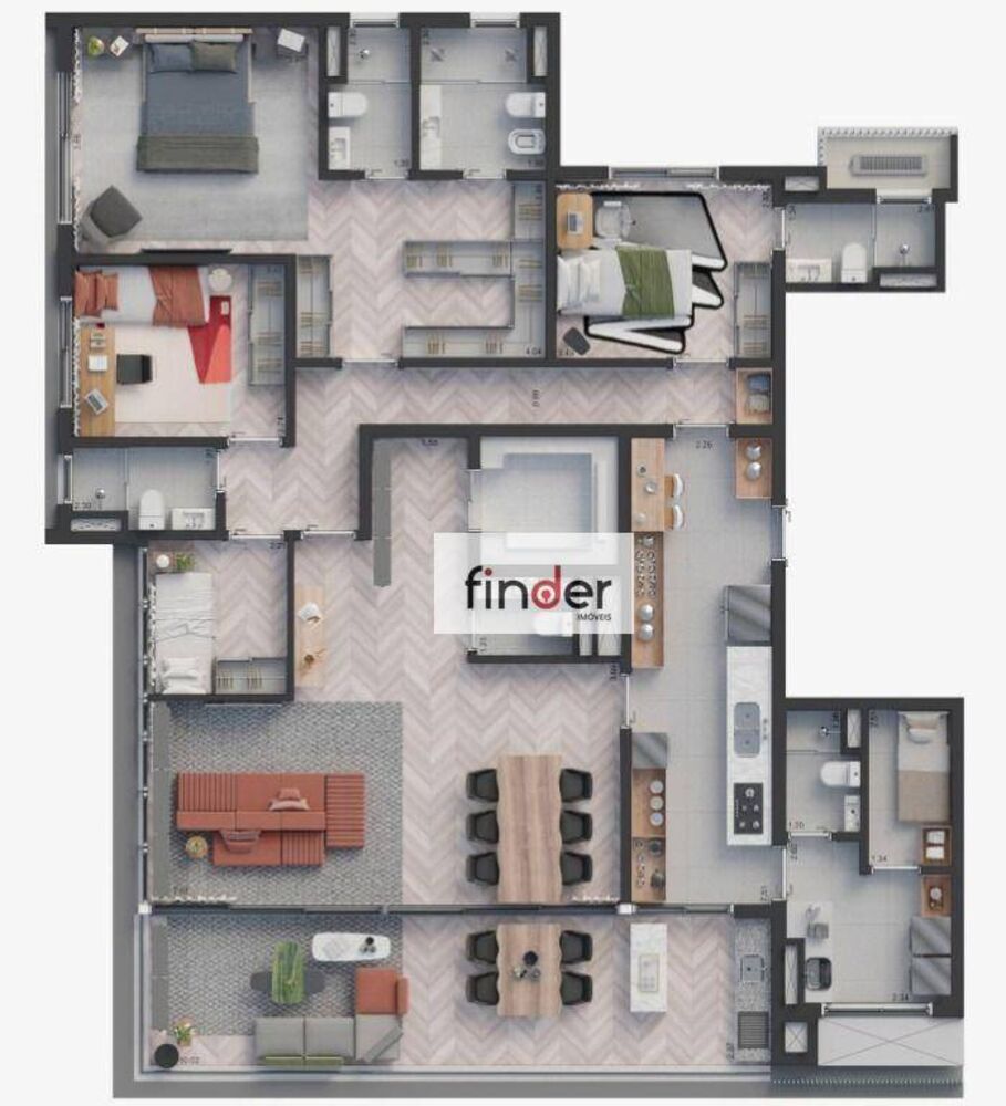 Apartamento, 3 quartos, 210 m² - Foto 4