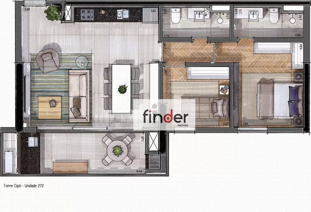 Apartamento, 2 quartos, 78 m² - Foto 49