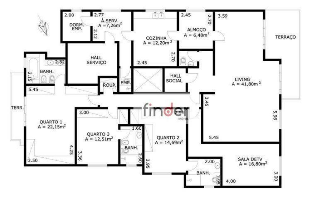 Apartamento, 4 quartos, 202 m² - Foto 3