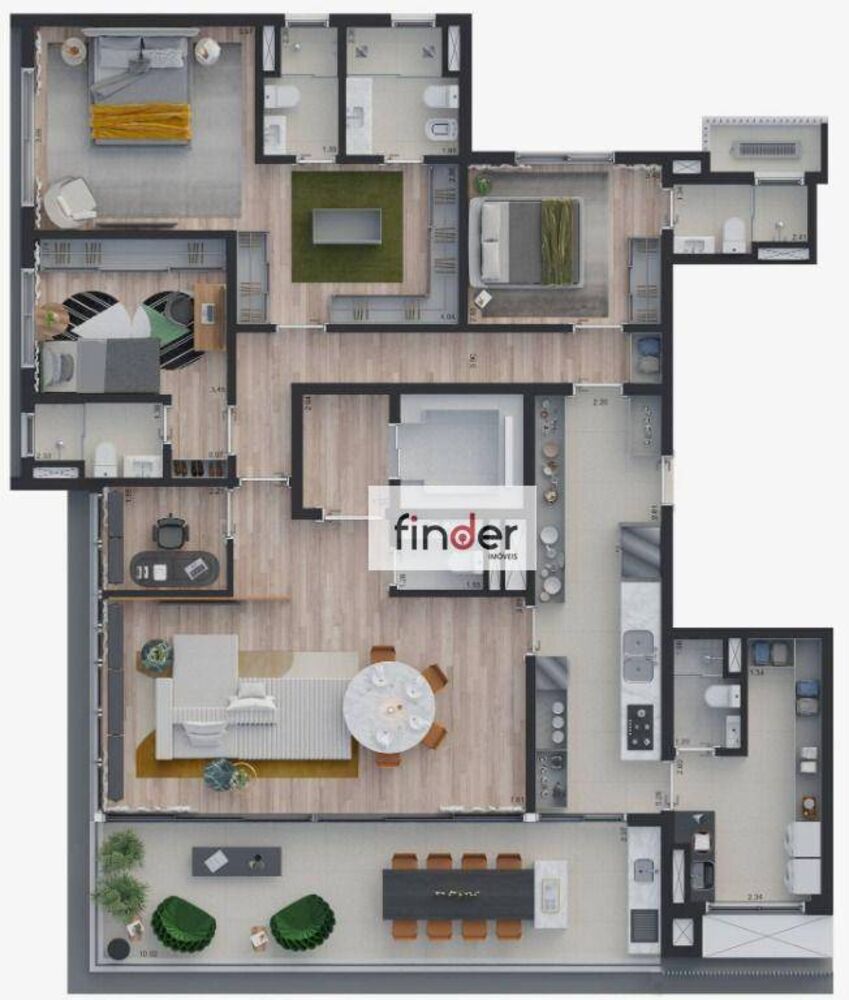 Apartamento, 3 quartos, 210 m² - Foto 23