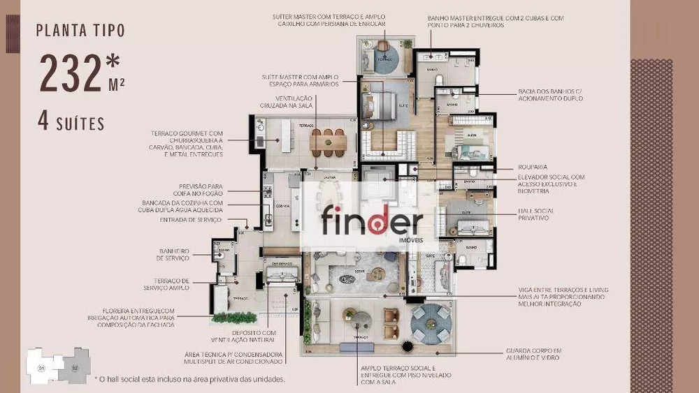 Apartamento, 4 quartos, 232 m² - Foto 10