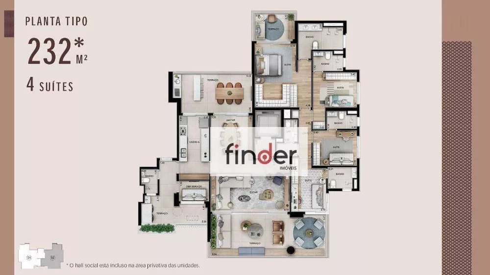 Apartamento, 4 quartos, 232 m² - Foto 9