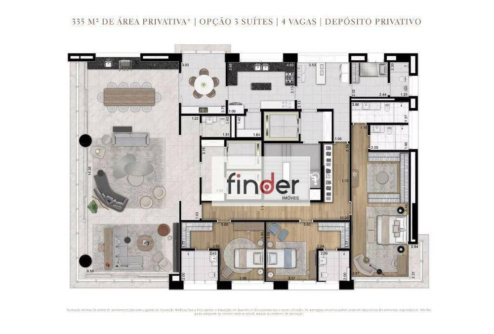 Apartamento à venda com 3 quartos, 335m² - Foto 19