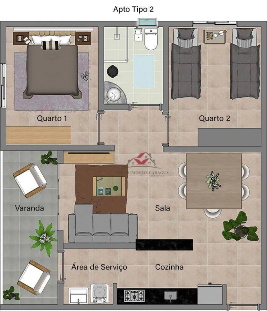 Apartamento, 2 quartos, 56 m² - Foto 6