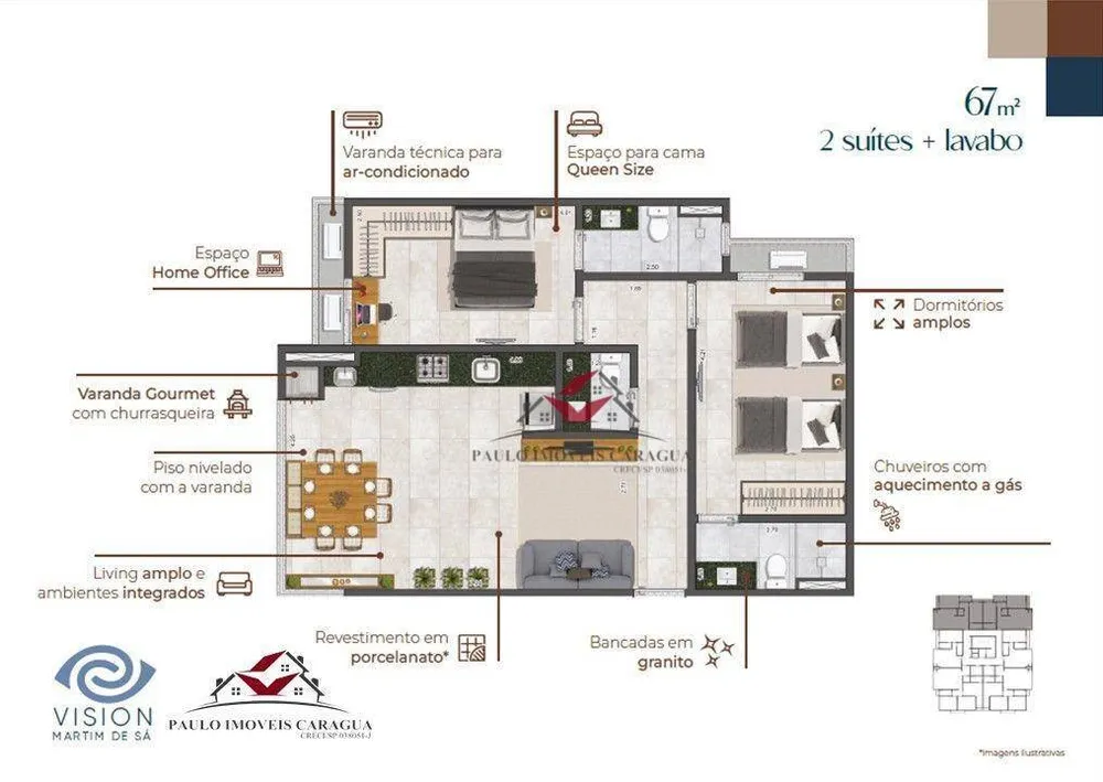 Apartamento, 2 quartos, 67 m² - Foto 15