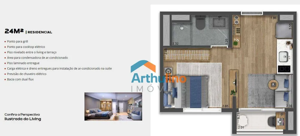 Apartamento, 2 quartos, 40 m² - Foto 15