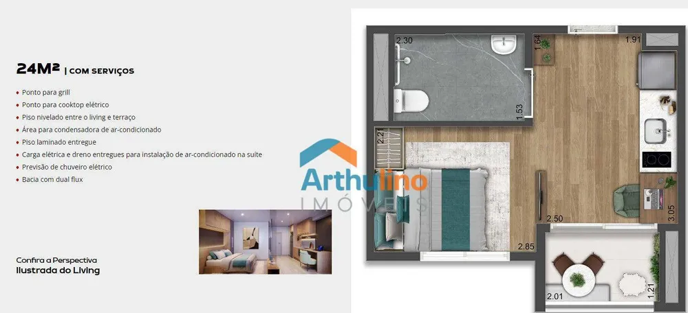 Apartamento, 2 quartos, 40 m² - Foto 16