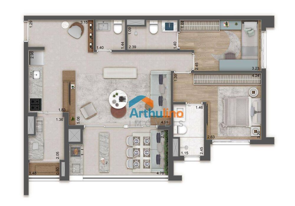 Apartamento, 3 quartos, 82 m² - Foto 4