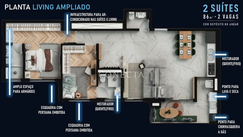 Apartamento, 2 quartos, 112 m² - Foto 1