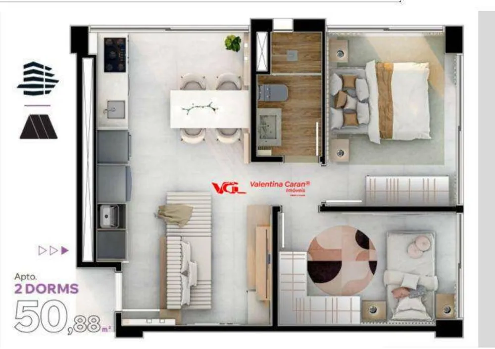 Kitnet-Studio, 51 m² - Foto 1